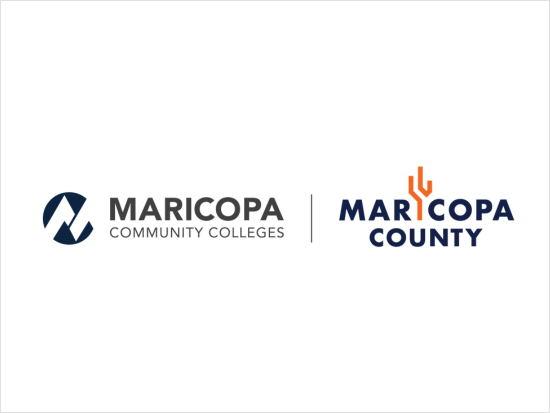 Maricopa Community Colleges logo and Maricopa County logo side-by-side