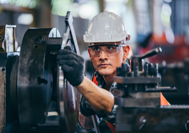 Man working on machine